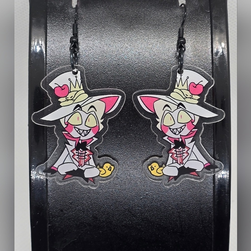 LUCIFER - Hazbin Hotel Inspired Dangle Earrings! Handmade! Hypo-Allergenic